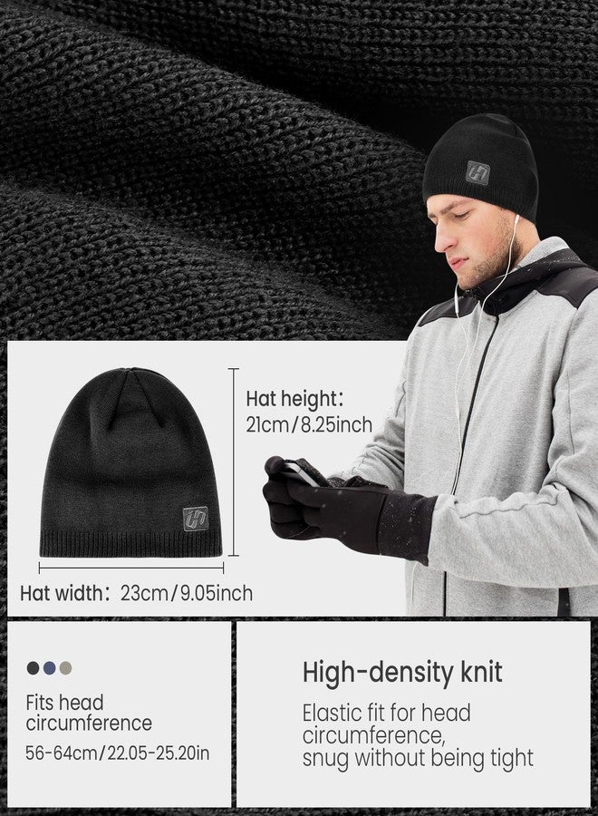 HASAGEI Beanie Hats for Men & Women, Winter Knit Beanie Hat, Warm Soft Beanies for Outdoor Work, Running, Hiking, Skiing Black - Image 4